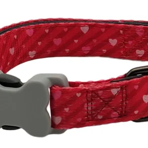 MATIS Klik Ogrlica za psa Matis Design Srce, 2cm/30-45cm, ružičasta