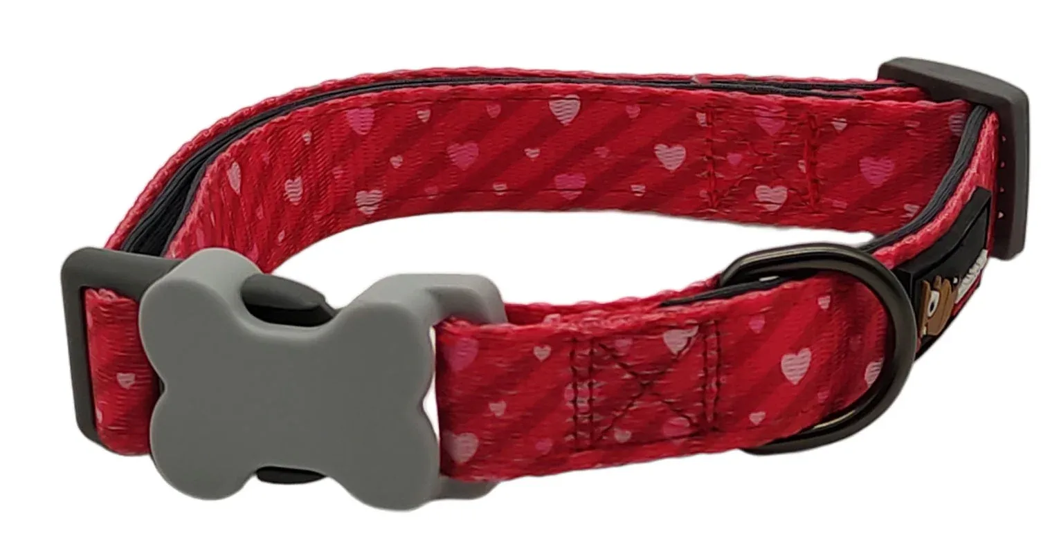 MATIS Klik Ogrlica za psa Matis Design Srce, 2cm/30-45cm, ružičasta