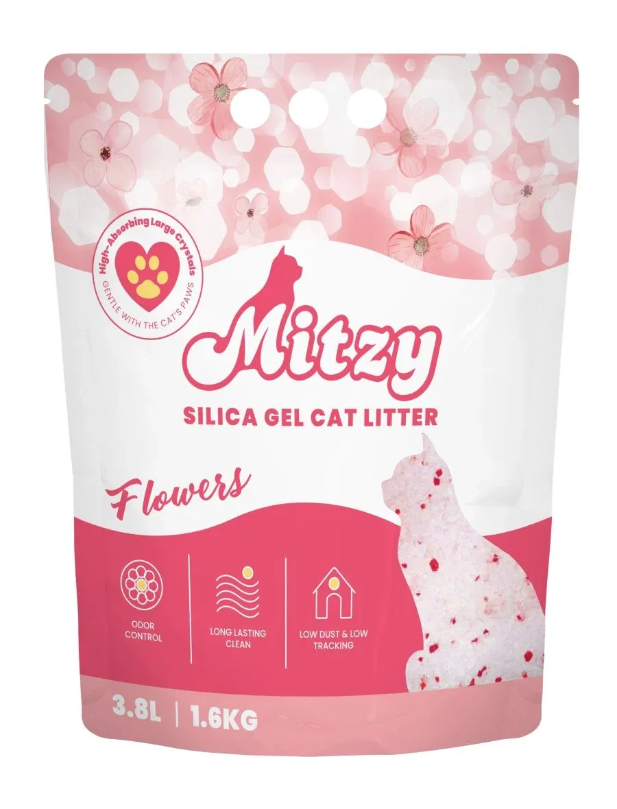 MITZY Silikatni pijesak za mačke Flowers, upijajući, 3,8 L