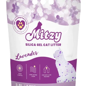 MITZY Silikatni pijesak za mačke Lavander, upijajući, 3,8 L