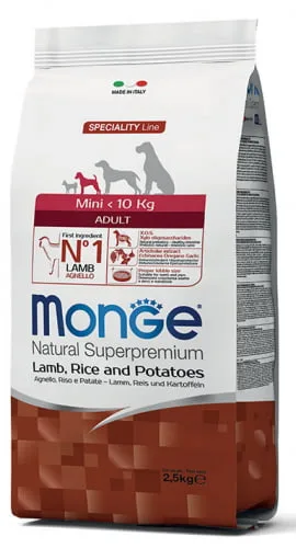 Monge Adult Mini janjetina, riža i krumpir