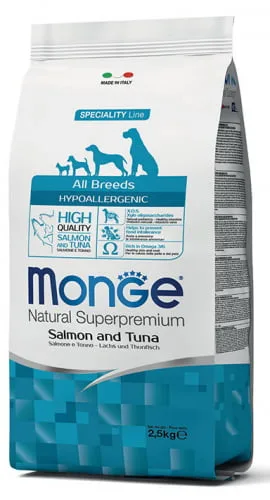 Monge Hypoallergenic losos i tuna 2,5 kg