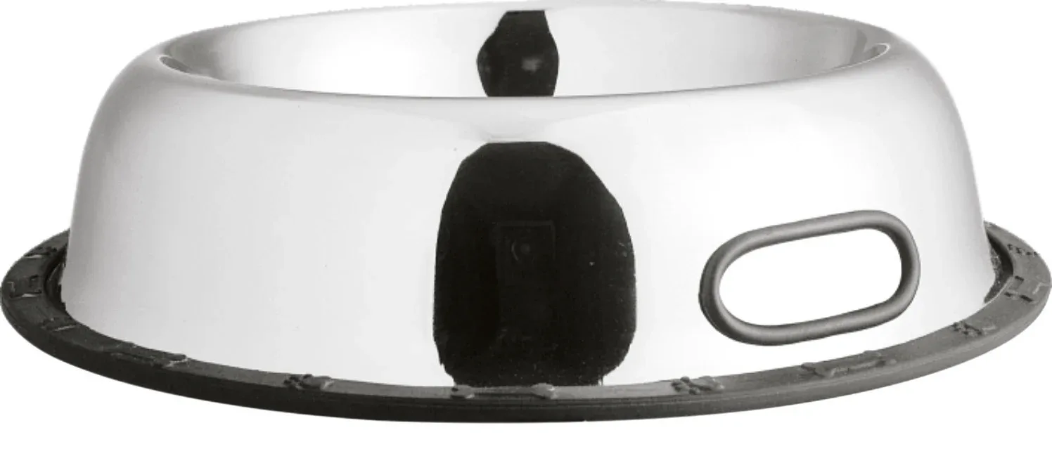 MR. PET Zdjelica Belly, ovalna s rukohvatom, inox, protuklizna