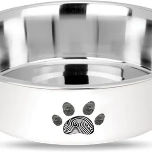 MR. PET Zdjelica Bonney Forensic Paw, inox, protuklizna, bijela