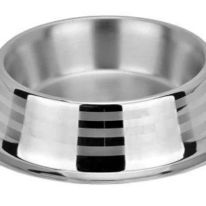 MR. PET Zdjelica za mačke Premium Silver Stripes, inox, protuklizna, 200ml