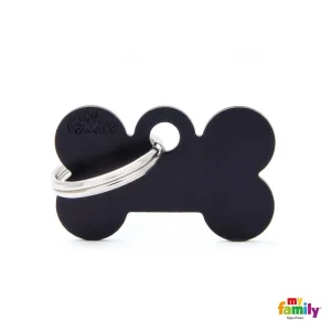 MYFAMILY Basic Pločica za graviranje Kost, aluminij, crna