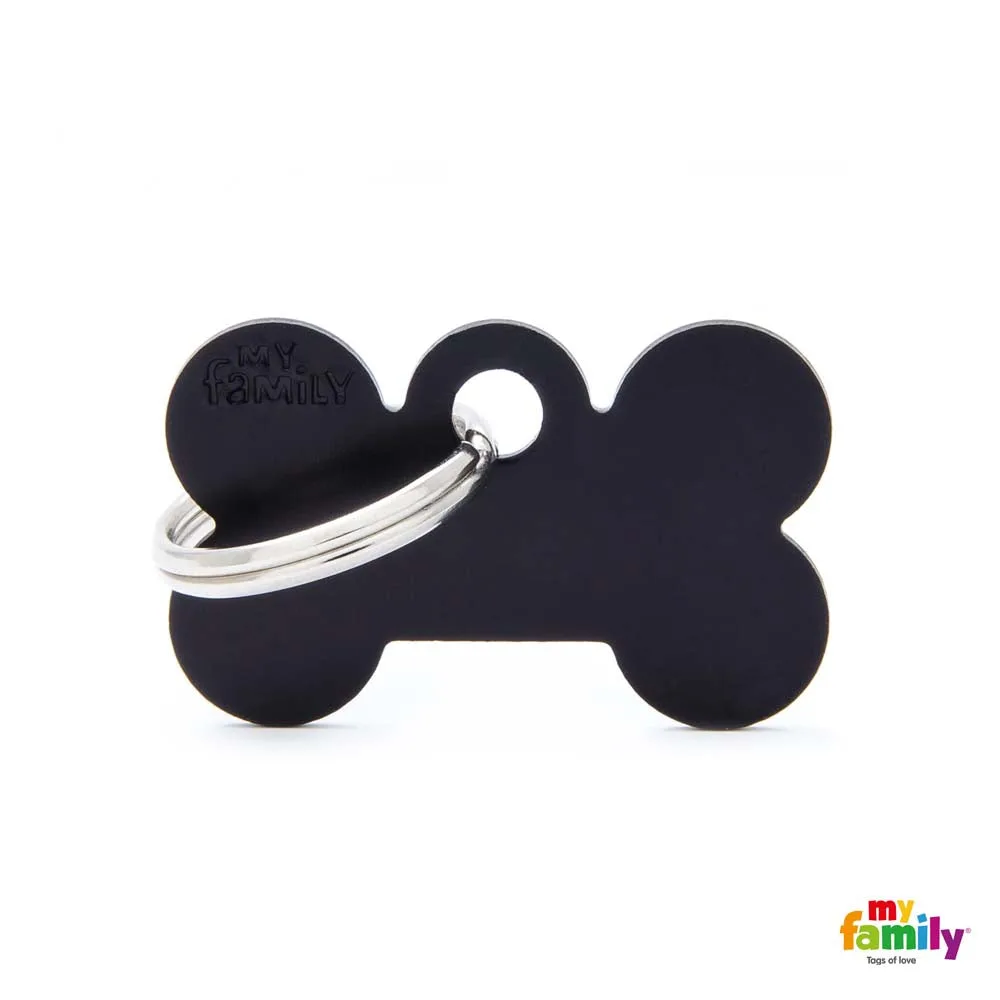 MYFAMILY Basic Pločica za graviranje Kost, aluminij, crna