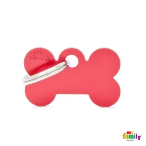 MYFAMILY Basic Pločica za graviranje Kost, aluminij, crvena