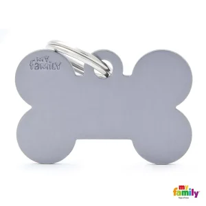 MYFAMILY Basic Pločica za graviranje Kost, aluminij, siva