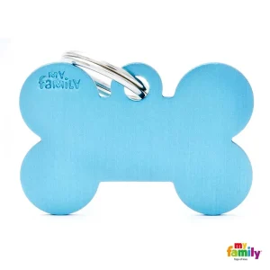 MYFAMILY Basic Pločica za graviranje Kost aluminij, svijetlo plava