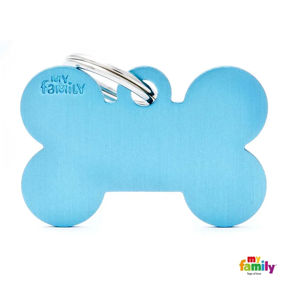 MYFAMILY Basic Pločica za graviranje Kost aluminij, svijetlo plava