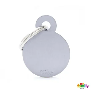 MYFAMILY Basic Pločica za graviranje Krug, aluminij, siva