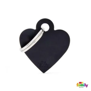 MYFAMILY Basic Pločica za graviranje Srce, aluminij, crna