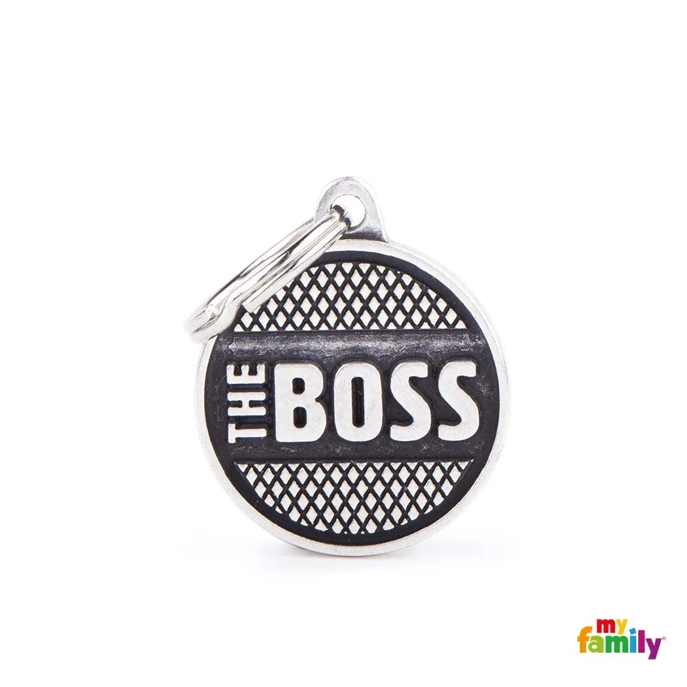 MYFAMILY Bronx Pločica za graviranje M "The boss" 2,5x3,1cm
