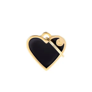 MYFAMILY Satin Gold Handmade Pločica za graviranje Srce, crna