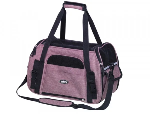 NOBBY Torba za kućne ljubimce Lujan, ružičasta, do 7kg, M, 43x23x29cm