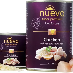 NUEVO KITTEN, piletina s rižom i lososovim uljem, za mačiće, 400g
