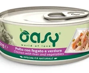 OASY Konzerva za pse, piletina s jetrom i povrćem, 150g