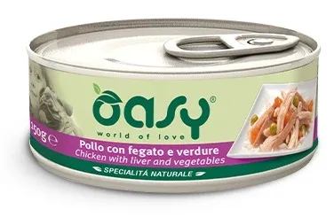 OASY Konzerva za pse, piletina s jetrom i povrćem, 150g