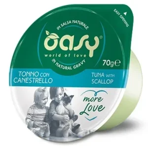 OASY More Love, posudica za mačke, tunjevina s Jakobovim kapicama u umaku, 70g