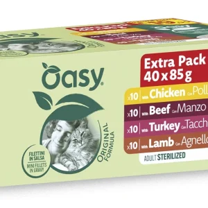 OASY MultiPack, za sterilizirane mačke, s mesom, 40x85g
