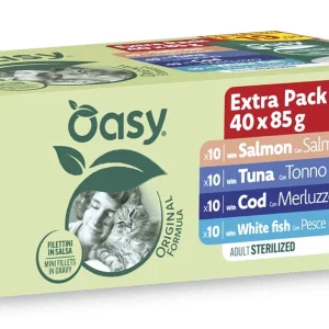 OASY MultiPack, za sterilizirane mačke, s ribom, 40x85g