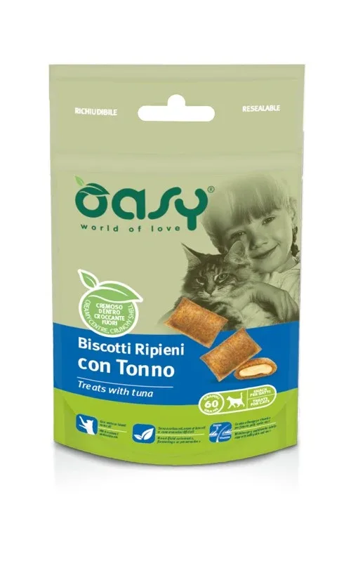 OASY Snack Cat hrskava punjena poslastica sa okusom tune 60 g