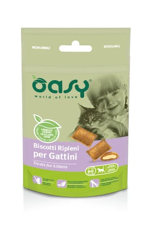 OASY Snack Cat hrskava punjena poslastica za mačiće 60 g