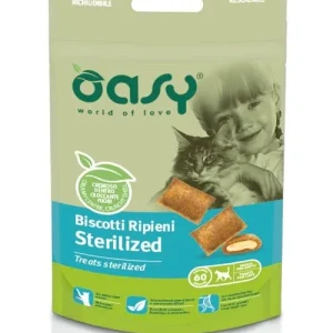 OASY Snack Cat hrskava punjena poslastica za sterilizirane mačke 60 g