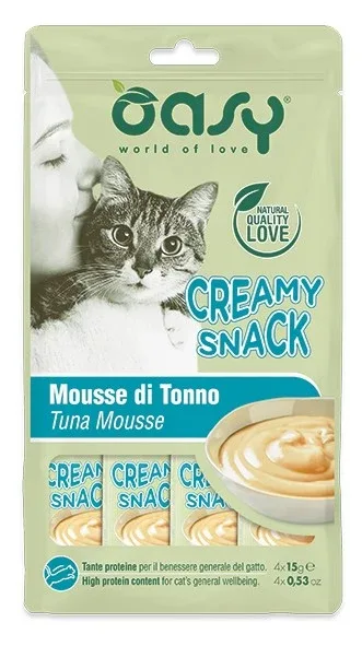 OASY Snack Cat, kremasta poslastica sa okusom tune, 4X15gr
