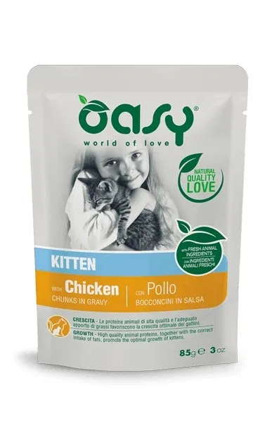 OASY Vrećica KITTEN, komadići s piletinom u umaku, 85g