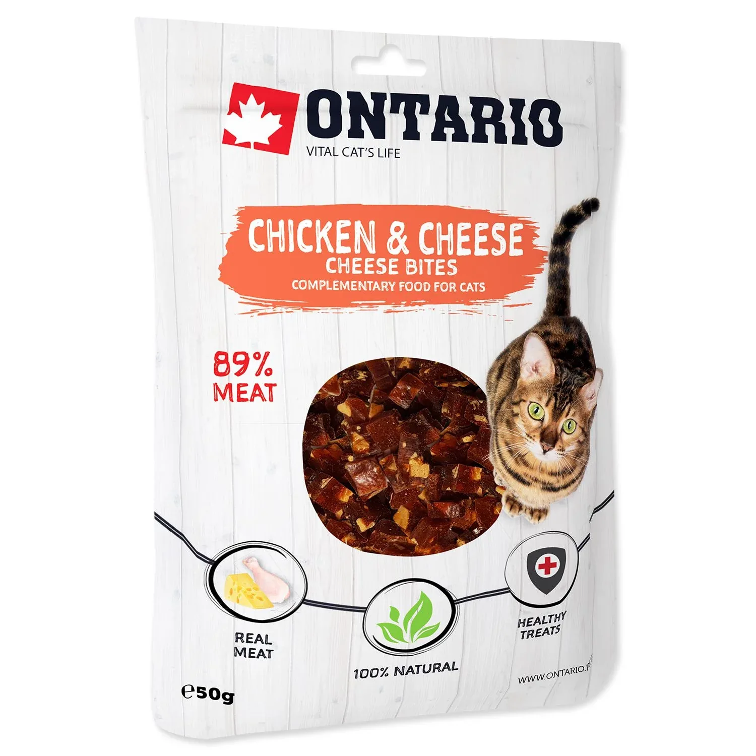 ONTARIO Cat Bites, piletina sa sirom, mekana poslastica, 50g