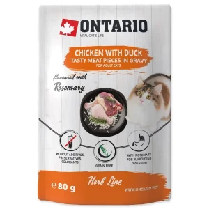 ONTARIO Piletina s pačetinom i dodatkom riže i ružmarina, u umaku, 80g