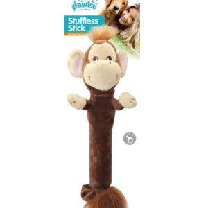 PAWISE Igračka za pse Stuffless Stick Majmun, pliš, 40cm