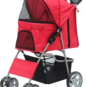 PAWISE Kolica za pse Pet Stroller, 68x46x100cm, crvena