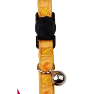 PAWISE Ogrlica za mace Srce 30cm, žuta