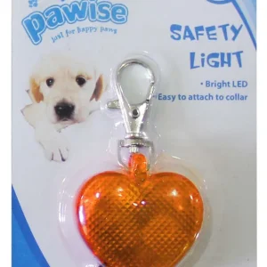 PAWISE Privjesak sigurnosna lampica Srce, 4x3,5cm