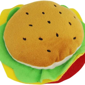 PAWISE Yummy Hamburger plišani, zvučni, 12x7cm
