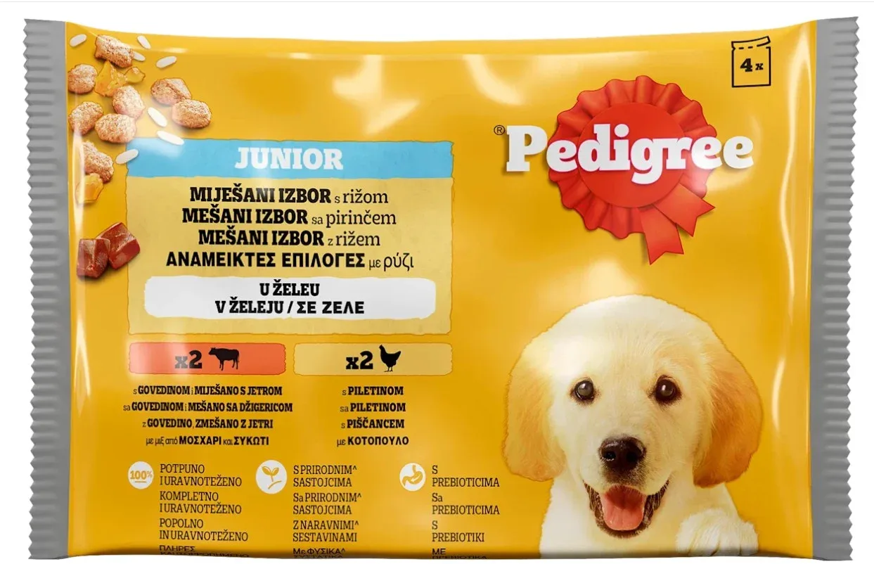 PEDIGREE Vrećice Multi. JUNIOR PIL/GOV/RIŽA 4X100G