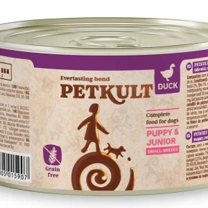 PETKULT Konzerva Mini JUNIOR, s pačetinom, GF, za štence malih pasmina, 185g