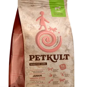 PETKULT Sensitive JUNIOR, Medium, janjetina sa smeđom rižom