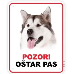 Pločica s natpisom, Aljaški malamut, PVC, 115x147mm