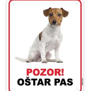 Pločica s natpisom, Jack Russel terijer, PVC, 115x147mm