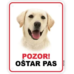 Pločica s natpisom, Labrador žuti - glava, PVC, 115x147mm