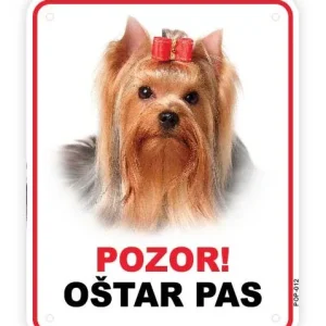 Pločica s natpisom, Yorkshire terijer, PVC, 115x147mm