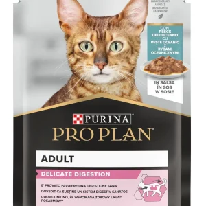 PRO PLAN Delicate Digestion, s oceanskom ribom, komadići u umaku, 85g