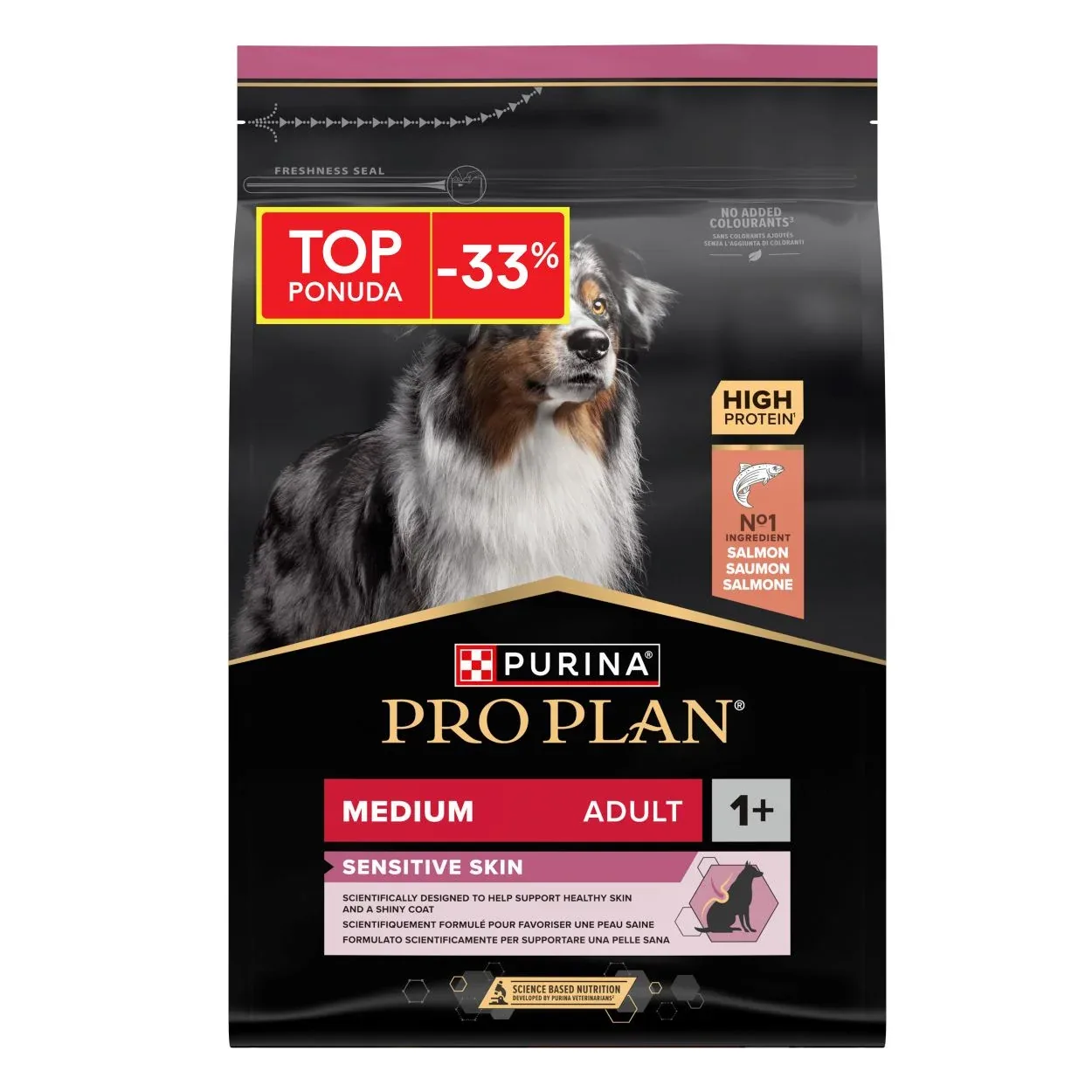 PRO PLAN Medium Sensitive Skin, bogato lososom - Image 2