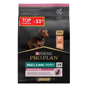 PRO PLAN PUPPY Small/Mini, Sensitive Skin, Opti Derma, bogato lososom, 3kg -33%