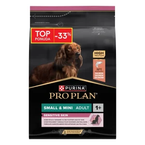 PRO PLAN S/M Adult Sens.Skin bogato lososom 3KG -33%