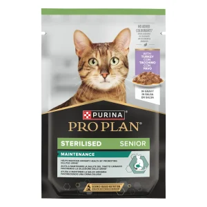 PRO PLAN Senior Sterilised, s puretinom, komadići u umaku, 85g